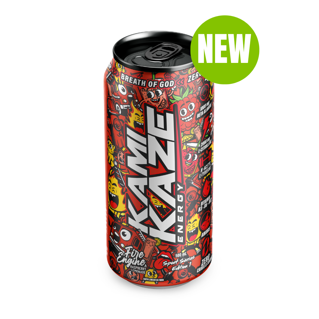 Fire Engine Raspberry Lemonade - Kamikaze Energy Can