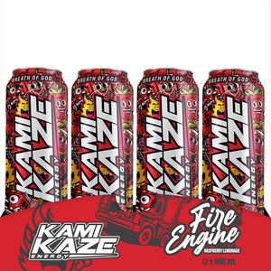 Fire Engine Raspberry Lemonade - Kamikaze Energy Can