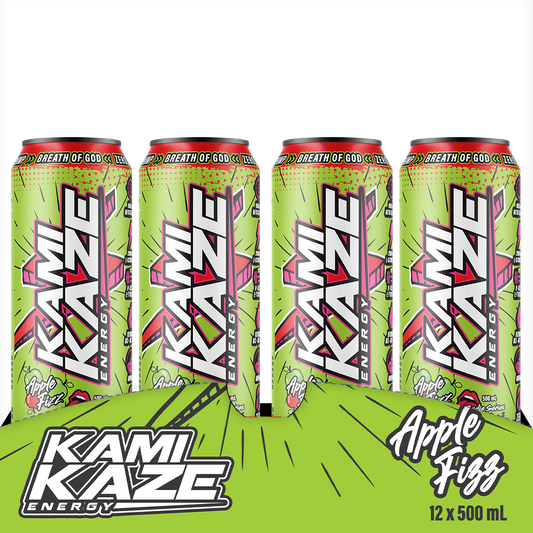 Kamikaze Apple Fizz Energy Drink 12 Pack