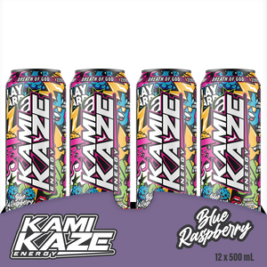 Blue Raspberry - Kamikaze Energy Drink Can