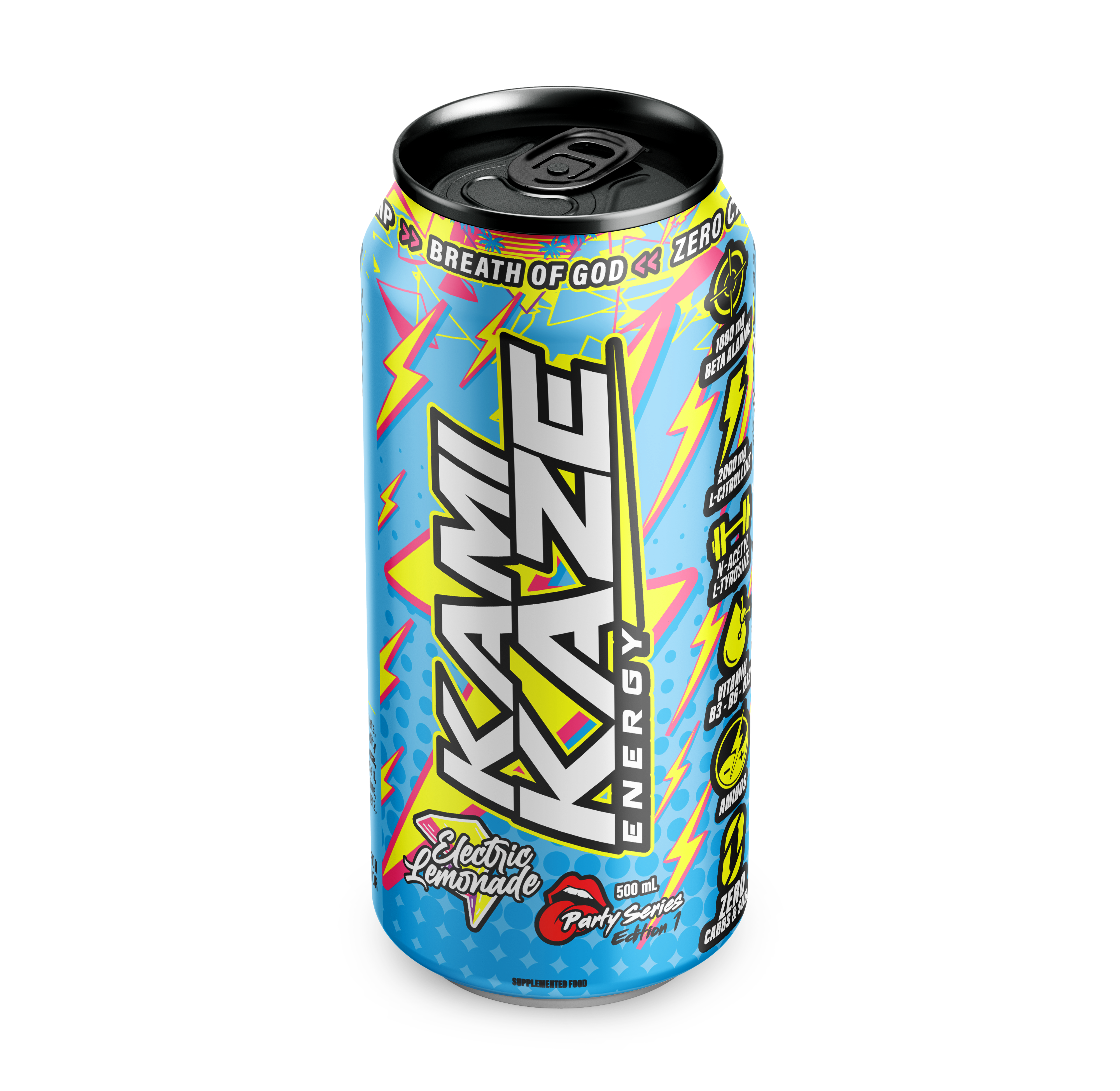 Electric Lemonade - Kamikaze Energy Drink Can