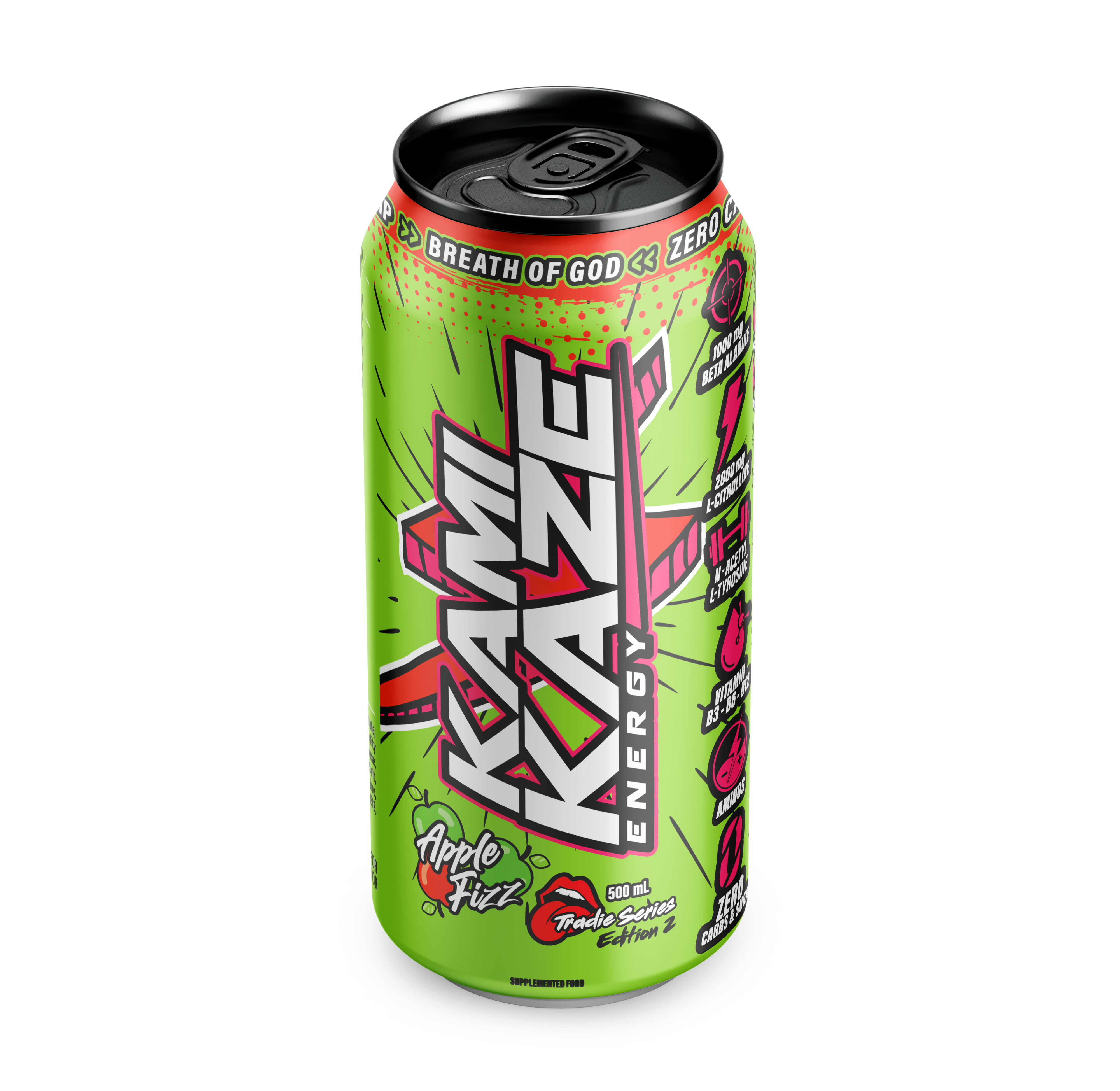 Apple Fizz - Kamikaze Energy Drink Can