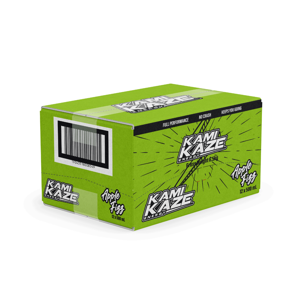 Apple Fizz - Kamikaze Energy Drink Can 12 Pack