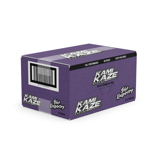 Blue Raspberry - Kamikaze Energy Drink Can 12 Pack
